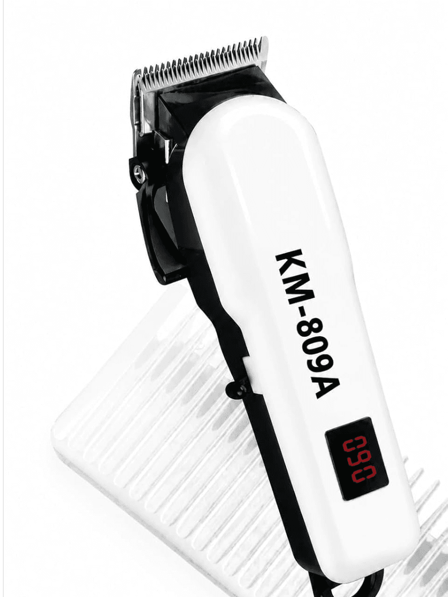 Rechargeable Hair Trimmer for Men, White (Photo 1)